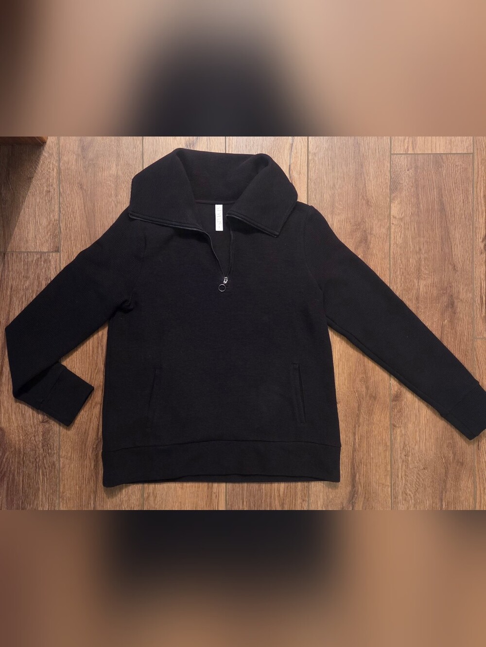 STYLUS Black Zip-Front Women's Sweater